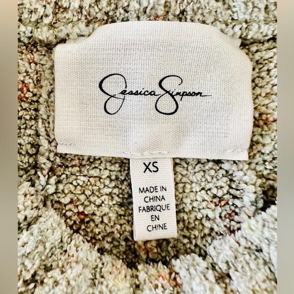 Jessica Simpson green cable knit cropped sweater size XS - Picture 3 of 6